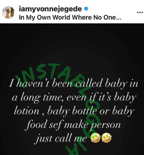 I Havent Been Called Baby In A Long Time Actress Yvonne Jegede Cries Out