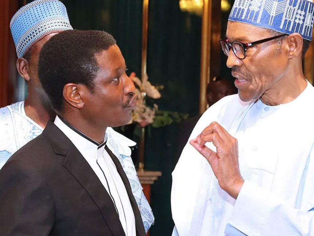 Yakubu Pam and President Muhammadu Buhari