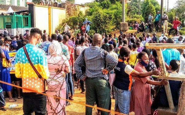 Crowd at NIMC office in Ikeja