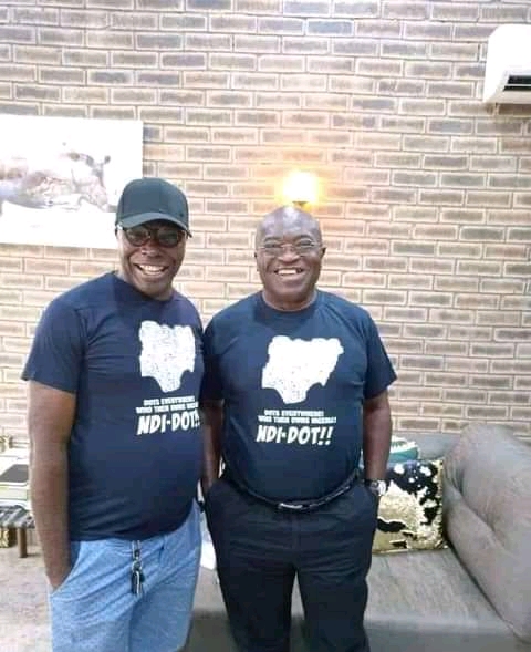 Governor Ikpeazu wearing dot nation t-shirt