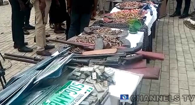 Weapons recovered from bandits and kidnappers