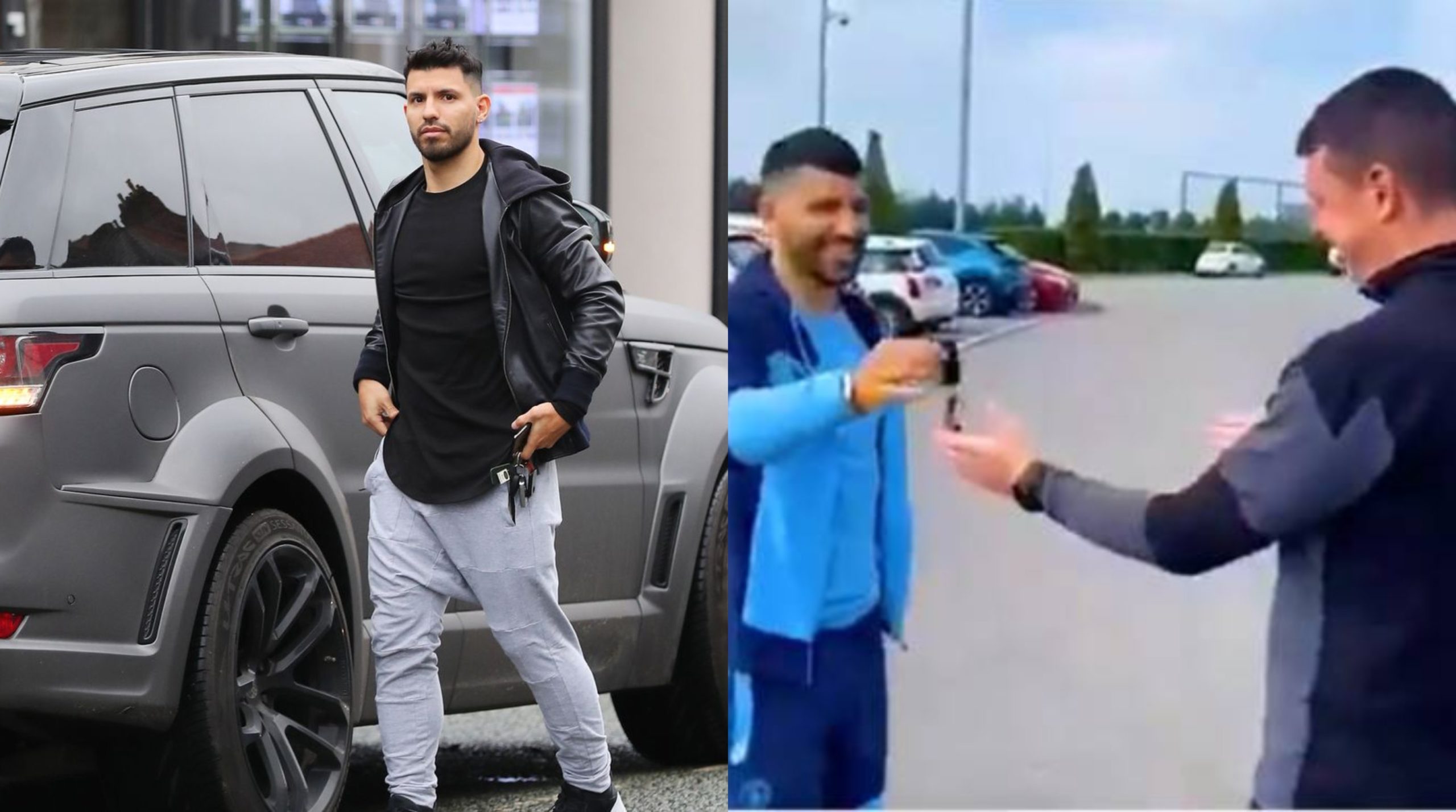 Kun Aguero gives his car away