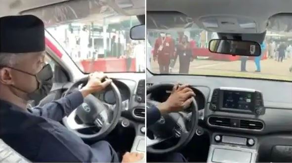 Osinbajo test drives Nigerian-Made Kona Electric Car