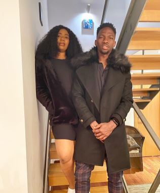 Kenneth Omeruo and wife, Chioma