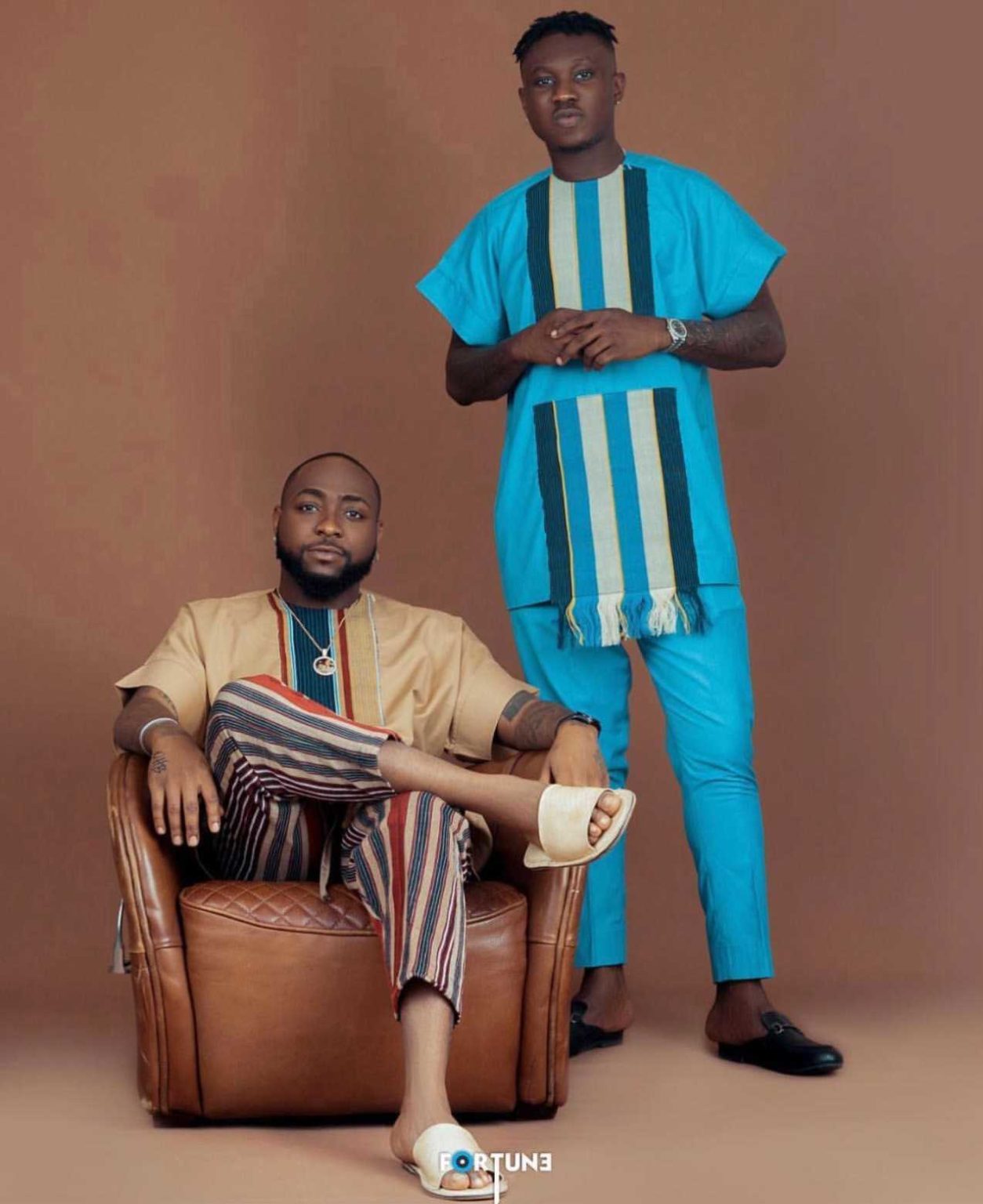 Davido and Zlatan looking dapper in African attire