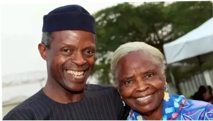 Olubisi and son, Yemi Osinbajo