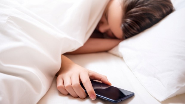 Sleeping with phone