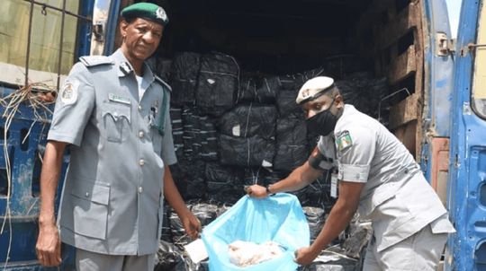 Contraband seized by the Nigeria Customs Service