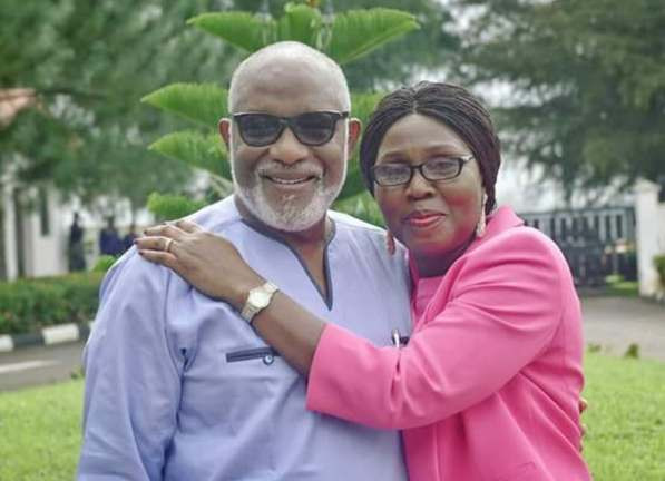 Akeredolu and wife who is from the South-East