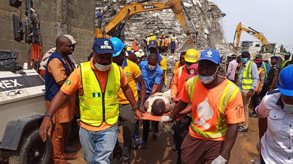 Two adults rescued from the collapsed building