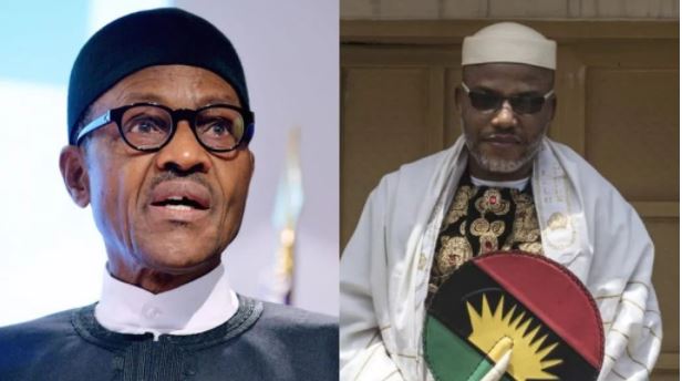 President Muhammadu Buhari and Nnamdi Kanu