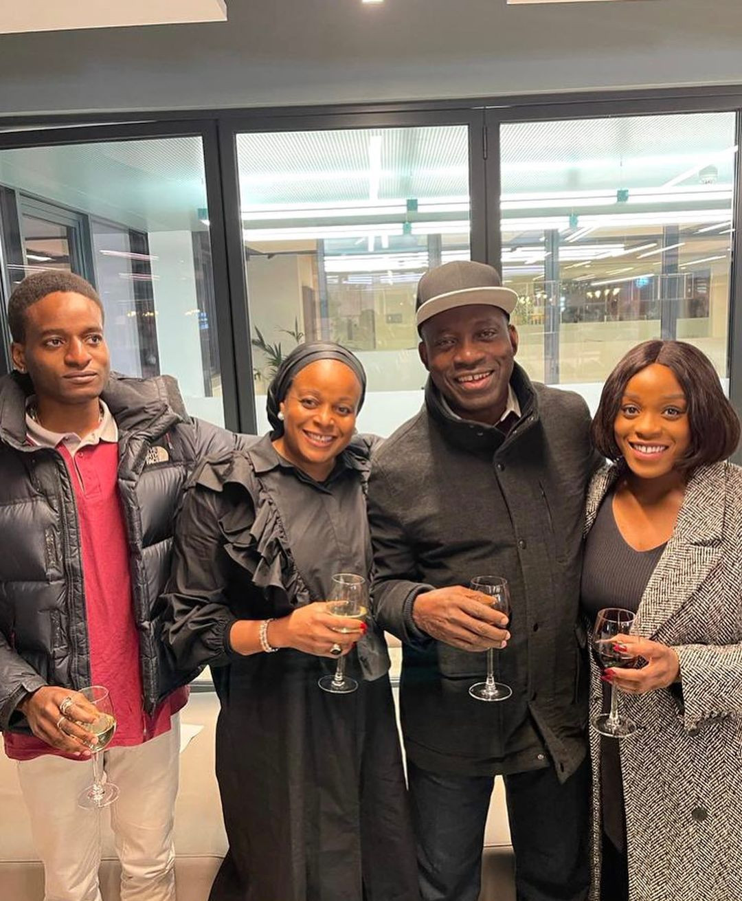 Charles Soludo and family pose for a photo