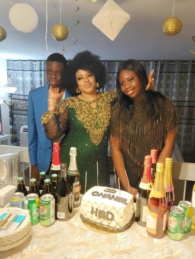 Okojie's First wife and her children