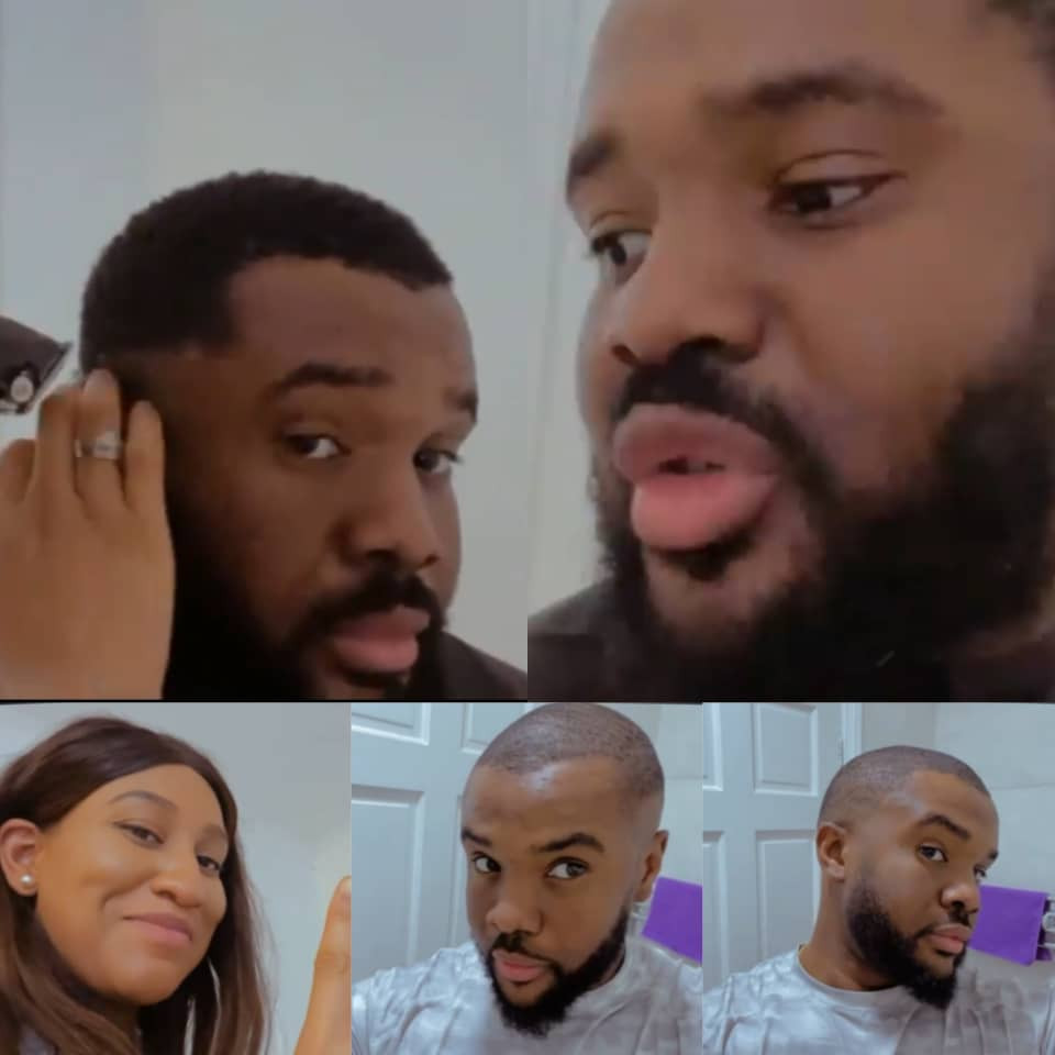 Uchemba shows off haircut done by his wife