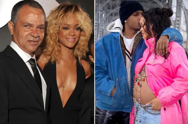 Rihanna and father