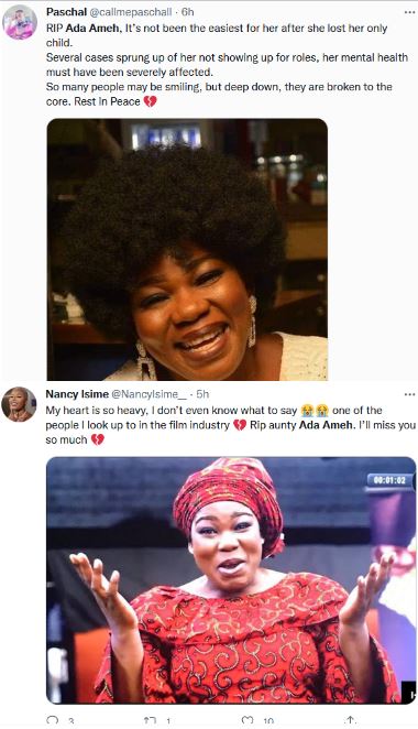 Nigerians React, Express Shock Over News of Nollywood Actress, Ada Ameh ...