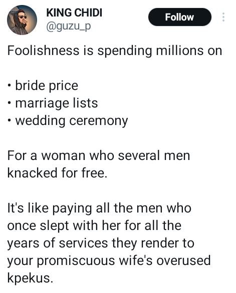 Foolishness Is Spending Millions On Bride Price, Marriage Lists And ...