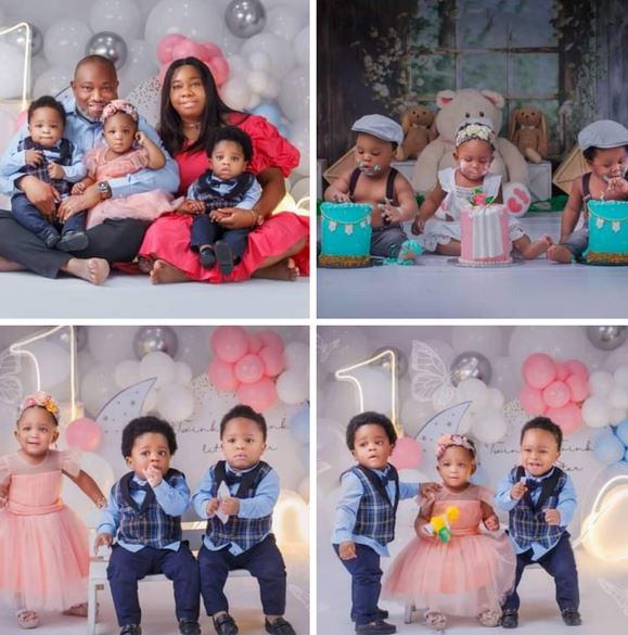 Nigerian Couple Welcome Triplets After 12 Years Of Waiting (Photos)