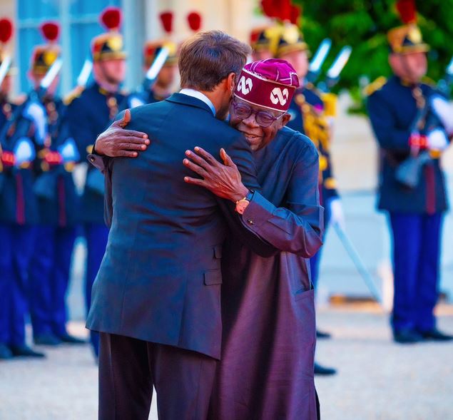 President Macron And Wife Receive President Tinubu In France (Photos/Video)