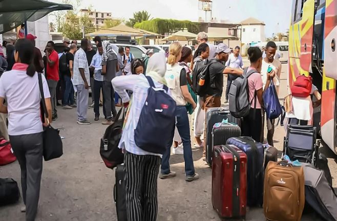 Nigerian evacuees 