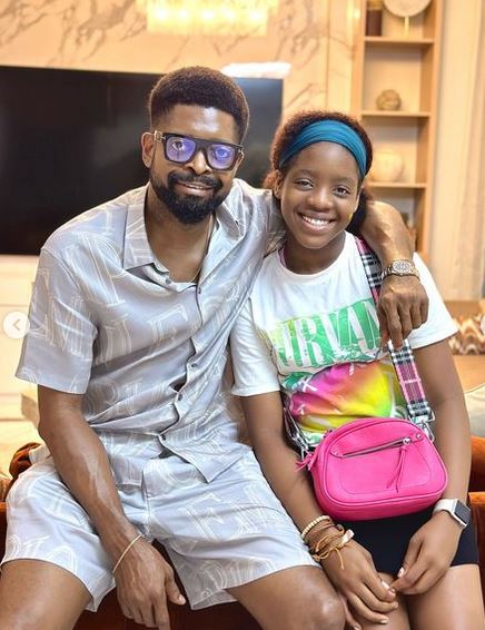 Basketmouth and daughter