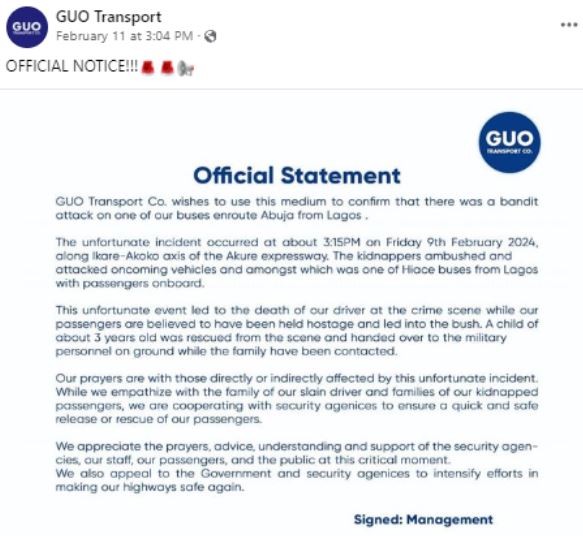 GUO Statement