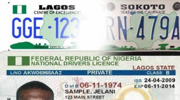 Plate number and vehicle license