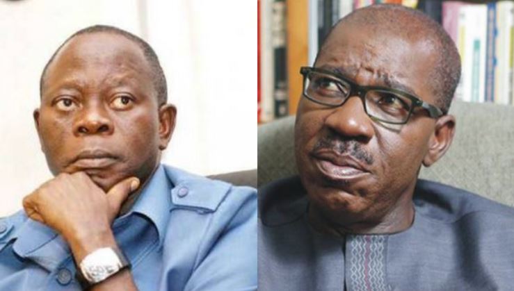 Adams Oshiomhole and Godwin Obaseki