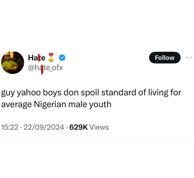 Yahoo Boys Have Spoilt The Standard Of Living For Average Nigerian Male Youth - Nigerian Man Laments