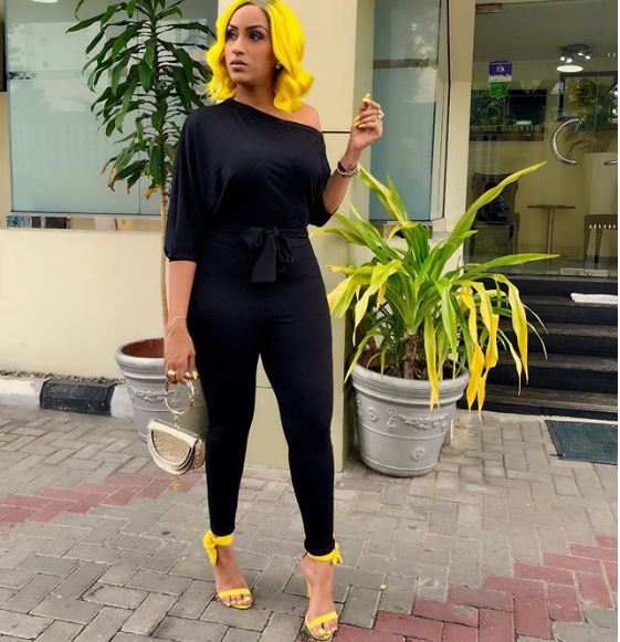 Ghanaian Actress, Juliet Ibrahim Looks Stunning In Yellow Hair (Photos)