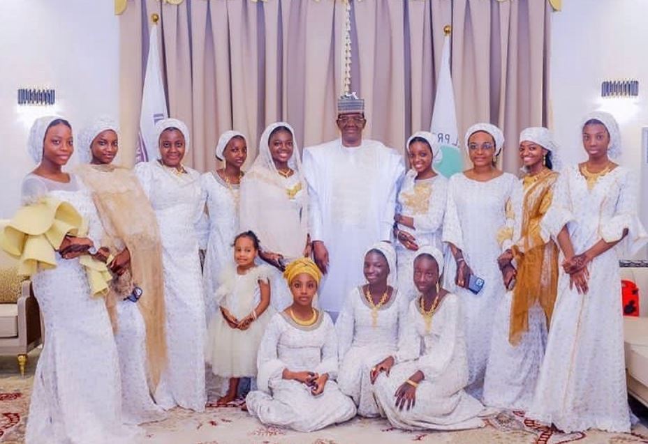 Zamfara Governor, Bello Matawalle Pictured With His Daughters