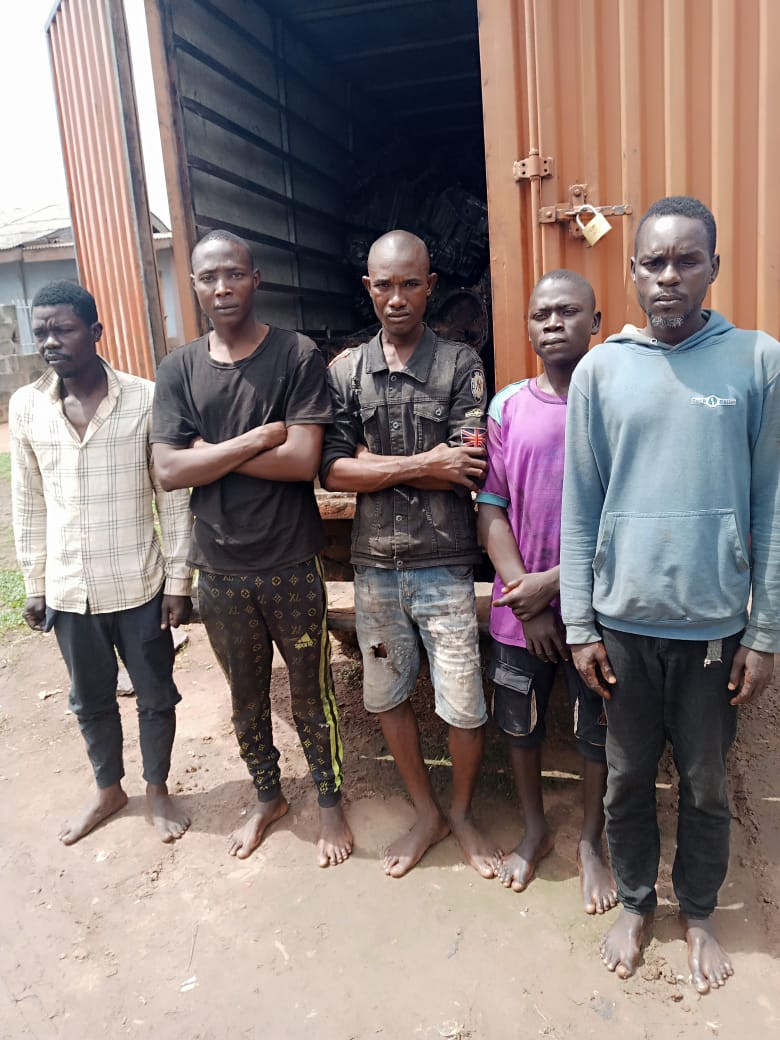 Five Arrested For Armed Robbery In Ogun (Photo)