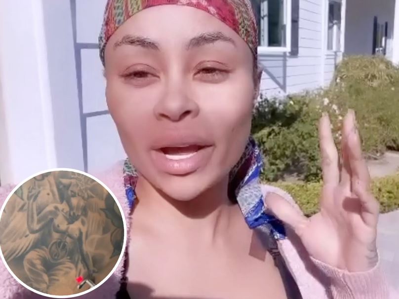 Blac Chyna Removes Demonic Tattoo From Her Hip After Removing Her Face Fillers And Implants