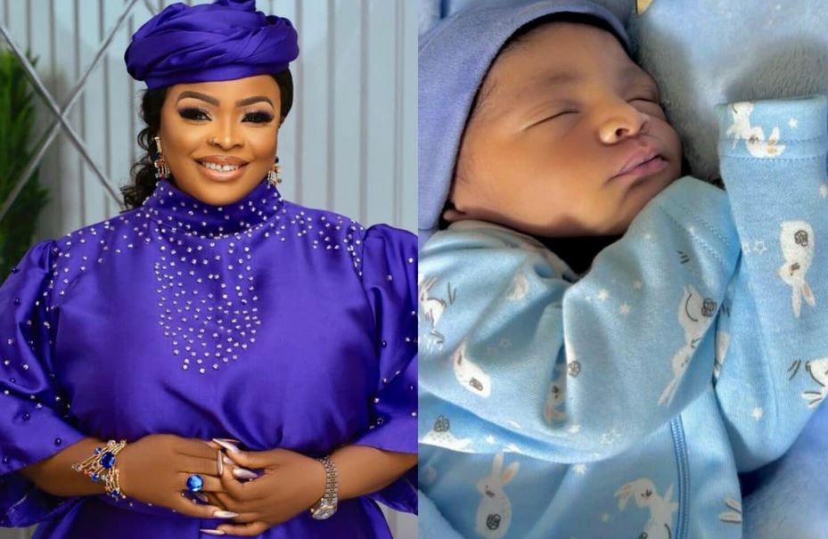 Actress Dayo Amusa Shares First Photo Of Her Newborn Son, Reveals His Name