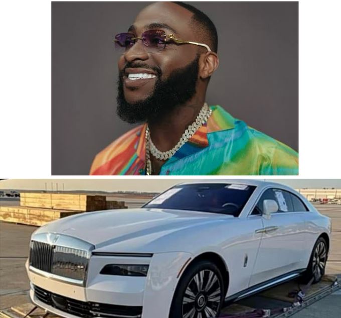 Davido Ships His New Rolls Royce And Tesla Cybertruck To Nigeria (Photos)