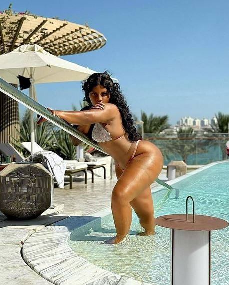 Actress Destiny Etiko Flaunts Bikini Body During Vacation In Qatar (Video)