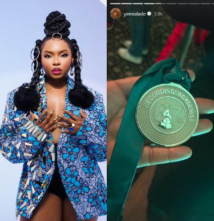 Singer Yemi Alade Receives Grammy Medal